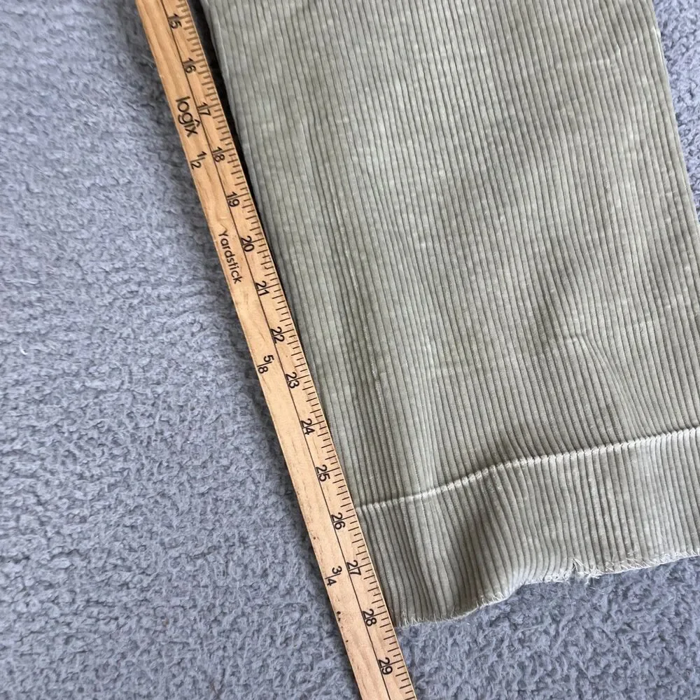 Brooks Brothers Corduroy Pants Men 38 x 28 Beige Flat Front Raw Hem Tapered Leg